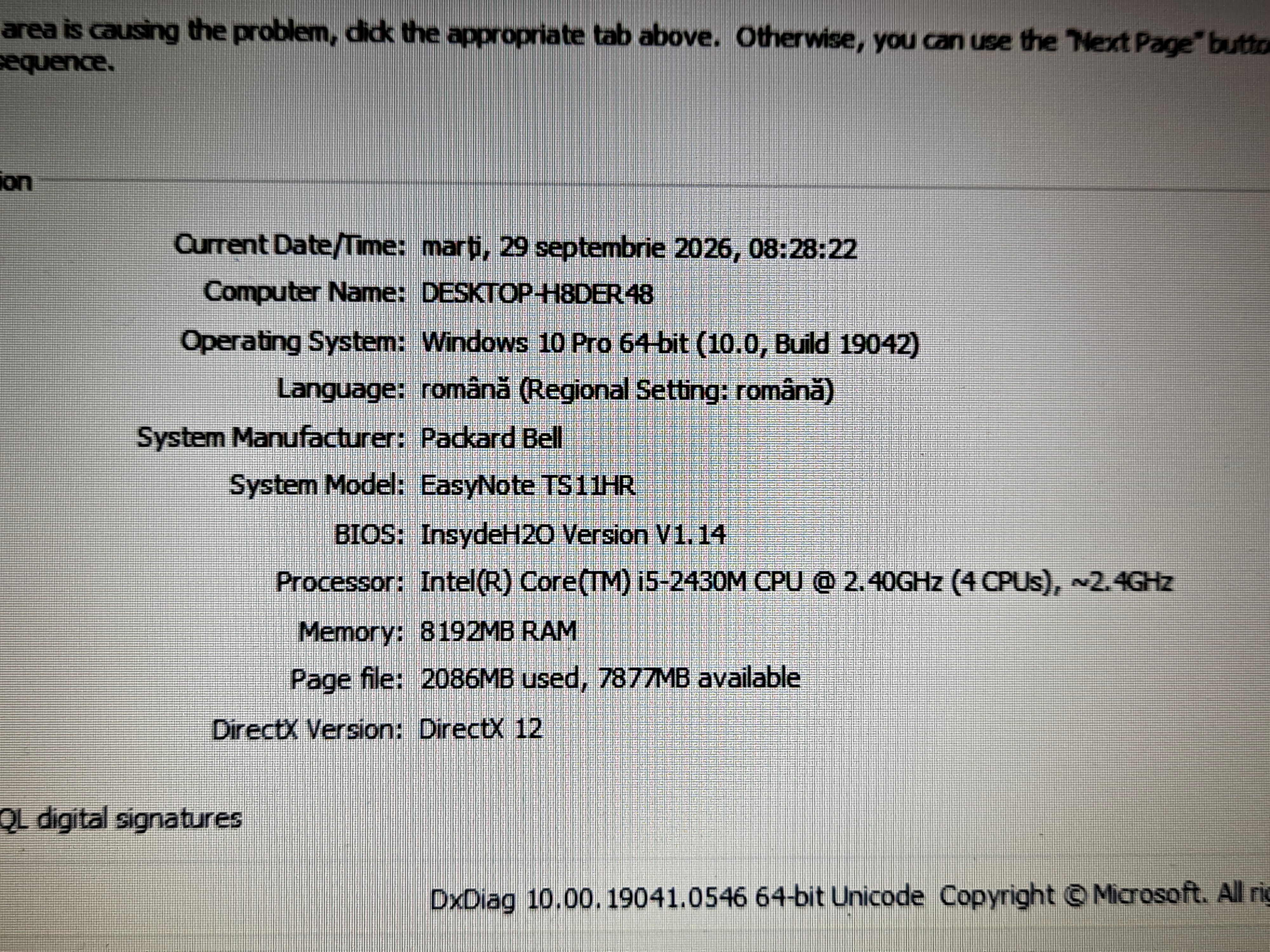 Vand laptop Packard Bell EasyNote--Intel Core i5-2430M @ 2.40GHz--8GB RAM--750GB HDD--NVIDIA 2 GB — miniatură 5