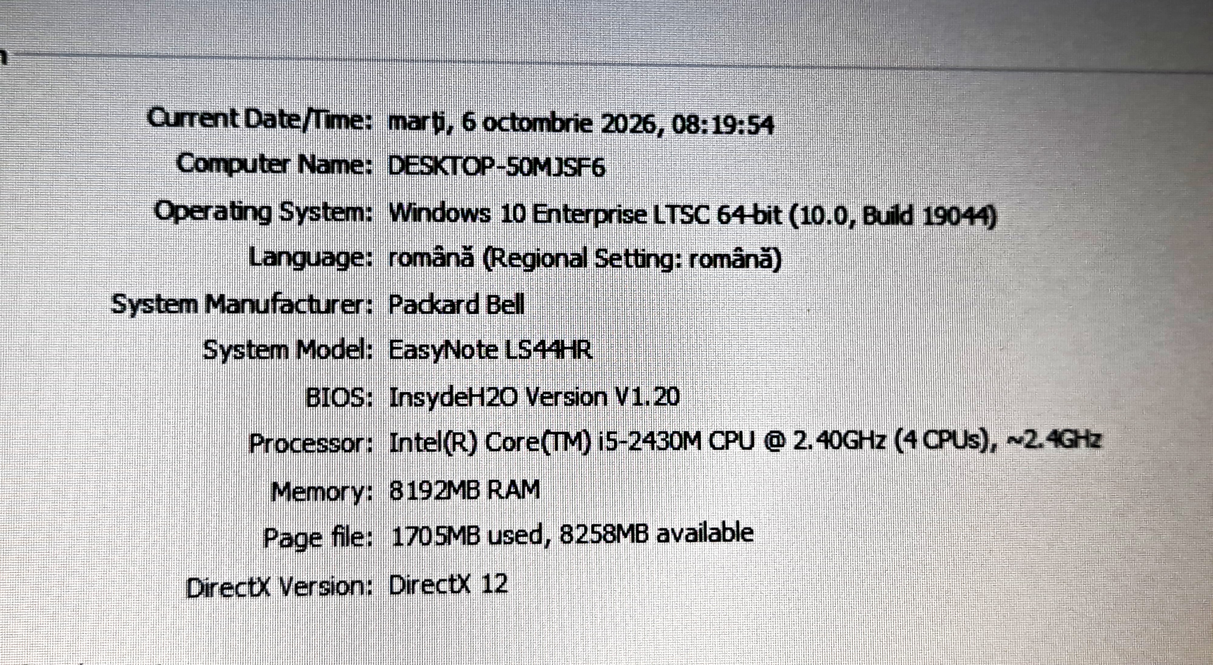 Vand laptop Packard Bell -EasyNote--Procesor i5-2430M--8 GB RAM--SSD 120 GB + HDD 500 GB — miniatură 6